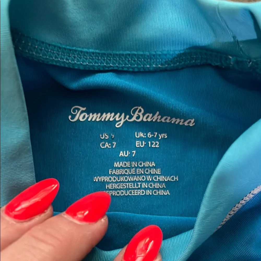 Tommy Bahama Blue Rashguard Swimwear Set